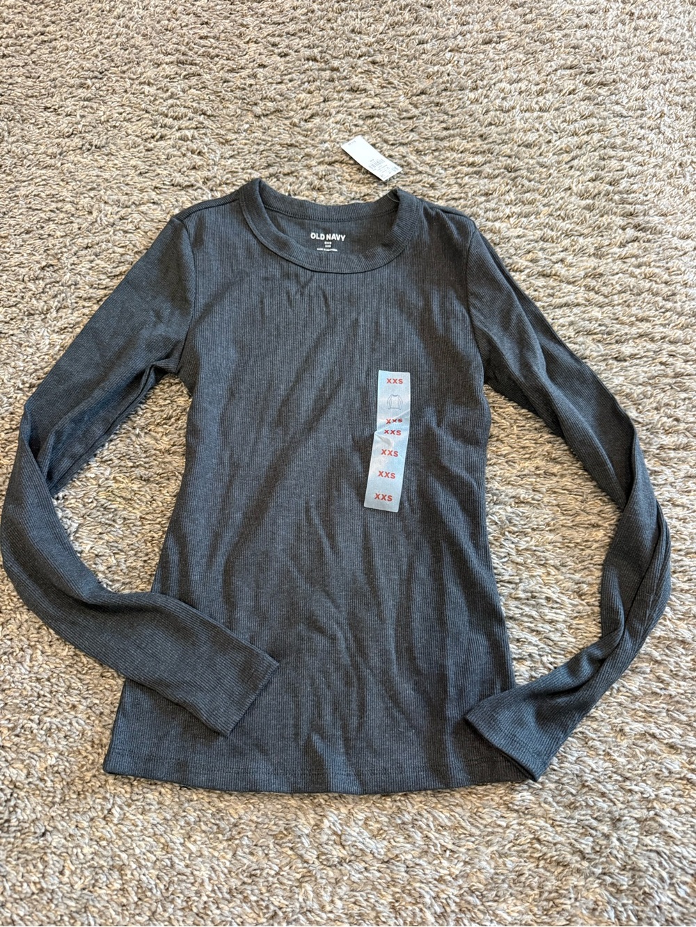 Old Navy women’s Long Sleeve Thermal Top - Charcoal Gray